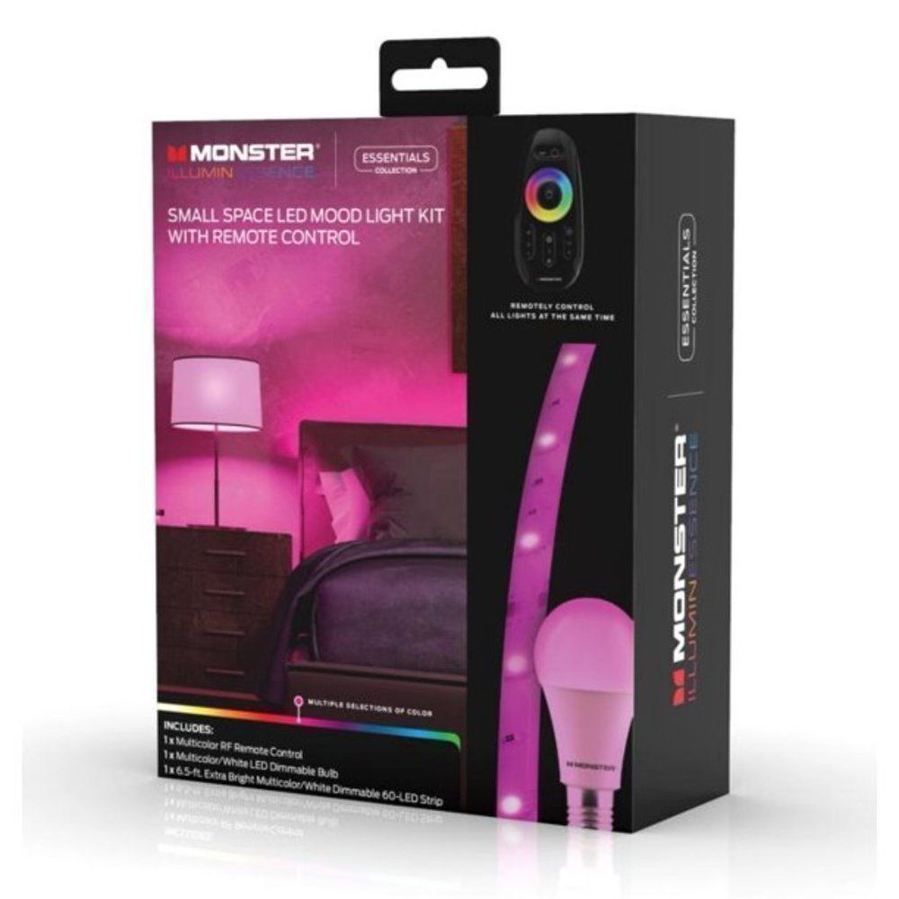 COPY - COPY-Monster Luminescence Small Space LED Mood Light Kit w/Remote NEW Mu…